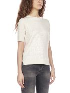 Fendi Ff Jacquard Cotton And Viscose Blend Sweater Fendi Ff Jacquard Cotton And Viscose Blend Sweater - White