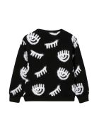 Chiara Ferragni Black Sweatshirt With Chiara Ferragni Black Sweatshirt With - Nero