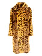 Stand Studio 'maxine' Modacrylic Coat STAND STUDIO 'maxine' Modacrylic Coat - Yellow Leo