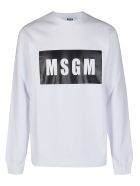 White Cotton Sweatshirt MSGM White Cotton Sweatshirt - White
