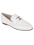 Tod's T Logo Plaque Loafers Tod's T Logo Plaque Loafers - Latte