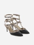Valentino Dècolletè Rockstud In Pelle Con Cinturino Alla Caviglia Valentino Dècolletè Rockstud In Pelle Con Cinturino Alla Caviglia - Nero