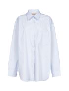 Georgiana Oversized Striped Cotton Shirt Andamane Georgiana Oversized Striped Cotton Shirt - Cielo_white