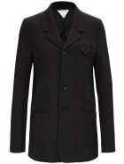 Bottega Veneta Black Single Breasted Wool Blazer Bottega Veneta Black Single Breasted Wool Blazer - Black