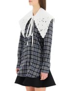 Patou Tartan Shirt With Embroidered Poplin Collar Patou Tartan Shirt With Embroidered Poplin Collar - BOARDING CHECK (Grey)