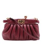 Fendi 'peekaboo Click' Leather Clutch Fendi 'peekaboo Click' Leather Clutch - Barolo