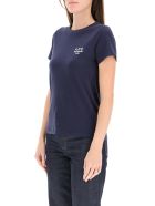A.P.C. Denise T-shirt With Logo Embroidery A.P.C. Denise T-shirt With Logo Embroidery - BLUE