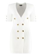 Elisabetta Franchi Ribbed Knit Dress Elisabetta Franchi Ribbed Knit Dress - White