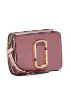 Marc Jacobs Leather Mini Compact Wallet Marc Jacobs Leather Mini Compact Wallet - Dusty ruby multi