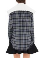 Patou Tartan Shirt With Embroidered Poplin Collar Patou Tartan Shirt With Embroidered Poplin Collar - BOARDING CHECK (Grey)