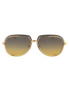 Nightbird - Three Sunglasses Dita Nightbird - Three Sunglasses - WHITE GOLD W/ GREY TO AMBER GRADIENT - AR