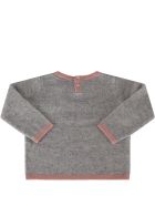 Grey Sweater For Babygirl With Cherries Bonpoint Grey Sweater For Babygirl With Cherries - Grigio