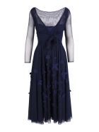 La Petit Robe By Chiara Boni 'kirim Illusion' Polyamide Dress La Petit Robe Di Chiara Boni La Petit Robe By Chiara Boni 'kirim Illusion' Polyamide Dress - Blue night