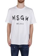 White Cotton T-shirt MSGM White Cotton T-shirt - White