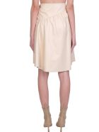DROMe Skirt In Beige Leather DROMe Skirt In Beige Leather - beige