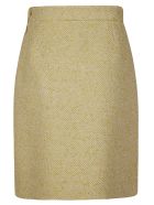 Gucci Side Zip Mid-length Skirt Gucci Side Zip Mid-length Skirt - Yellow