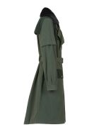 Nick Wooster Capsule Unisex Trench With Lamb Fur Mr & Mrs Italy Nick Wooster Capsule Unisex Trench With Lamb Fur - DARK LONDON GREEN / LONDON GREEN / VERDONE
