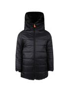 Save the Duck Black Faux Fur For Girl With Iconic Logo Save the Duck Black Faux Fur For Girl With Iconic Logo - Black
