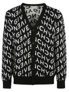 Givenchy All-over Logo Patterned Cardigan Givenchy All-over Logo Patterned Cardigan - Nero