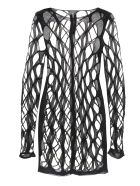 'net Ls Round Neck' Dress Rick Owens 'net Ls Round Neck' Dress - Nero