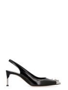 Alexander McQueen Leather Pointy-toe Slingback Alexander McQueen Leather Pointy-toe Slingback - black
