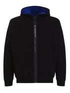 Givenchy Logo Zip Hooded Jacket Givenchy Logo Zip Hooded Jacket - Nero