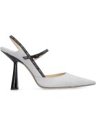 Jimmy Choo Ray 100 Glitter Slingback Jimmy Choo Ray 100 Glitter Slingback - silver