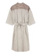 Plan C Striped Cotton Blouse Plan C Striped Cotton Blouse - White