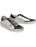 Golden Goose Superstar Metallic Leather Lace-up Sneakers Golden Goose Superstar Metallic Leather Lace-up Sneakers - Silver