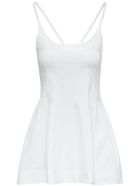 Jil Sander White Jersey Tank Top With Flared Bottom Jil Sander White Jersey Tank Top With Flared Bottom - WHITE