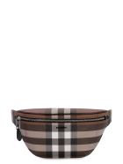 Burberry Checked E-canvas Belt Bag Burberry Checked E-canvas Belt Bag - brown