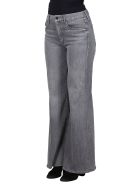 Grey Cotton Blend The Roller Jeans Mother Grey Cotton Blend The Roller Jeans - Grey