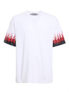 Vision of Super Tshirt Double Flames Vision of Super Tshirt Double Flames - White