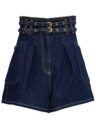 Philosophy di Lorenzo Serafini High Waisted Shorts With Double Belt Philosophy di Lorenzo Serafini High Waisted Shorts With Double Belt - Blu