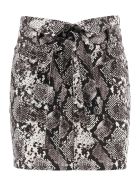 Python Print Mini Skirt The Attico Python Print Mini Skirt