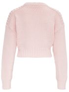 Philosophy di Lorenzo Serafini Cotton Blend Short Sweater With Logo Philosophy di Lorenzo Serafini Cotton Blend Short Sweater With Logo - Pink