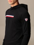 Rossignol Sweater Rossignol Hooded Sweater With Striped Band Rossignol Sweater Rossignol Hooded Sweater With Striped Band - Black