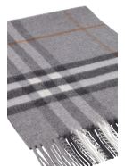 Burberry Checked Cashmere Scarf Burberry Checked Cashmere Scarf - grey