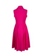 Marni Polo-neck Cotton Poplin Dress With Pleats Marni Polo-neck Cotton Poplin Dress With Pleats - Fuchsia