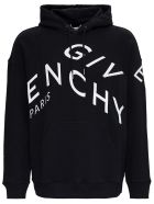 Givenchy Black Jersey Hoodie With Refracted Logo Givenchy Black Jersey Hoodie With Refracted Logo - Black