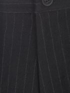 Y's O Straight Thick Pants Pinstripe Y's O Straight Thick Pants Pinstripe - Black