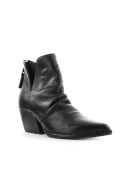 Elena Iachi Black Leather Texan Ankle Boot Elena Iachi Black Leather Texan Ankle Boot - Nero
