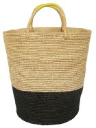 Sensi Studio Weaved Classic Tote Sensi Studio Weaved Classic Tote - Yellow/Caramel/Black