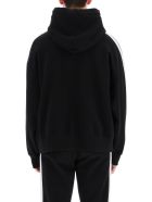 Hooded Sweatshirt With Logo And Bands Palm Angels Hooded Sweatshirt With Logo And Bands - Nero