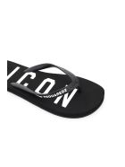 Dsquared2 Rubber Thong Slides Icon Logo Dsquared2 Rubber Thong Slides Icon Logo - BLACK