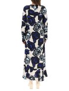 Marni Satin Dress Roma Print Marni Satin Dress Roma Print - IVORY (Blue)
