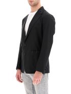 Dolce & Gabbana Tailored Blazer In Cotton And Pinstripe Wool Dolce & Gabbana Tailored Blazer In Cotton And Pinstripe Wool - Nero