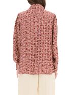 Lanvin Blouse With Jl Monogram Print Lanvin Blouse With Jl Monogram Print - PINK GARNET (Pink)