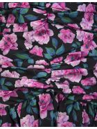 Black Floral Short Dress With Off Shoulders Giuseppe di Morabito Black Floral Short Dress With Off Shoulders - Flora midnight