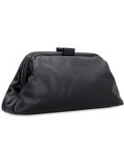 Nico Giani Zoe Leather Clutch With Strap Nico Giani Zoe Leather Clutch With Strap - black